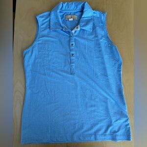 Blue golf shirt